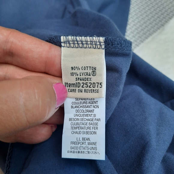 LL Bean Perfect Fit Bootcut Pant Long Tall Stretch NEW Travel Lounge Blue Med - Picture 5 of 11